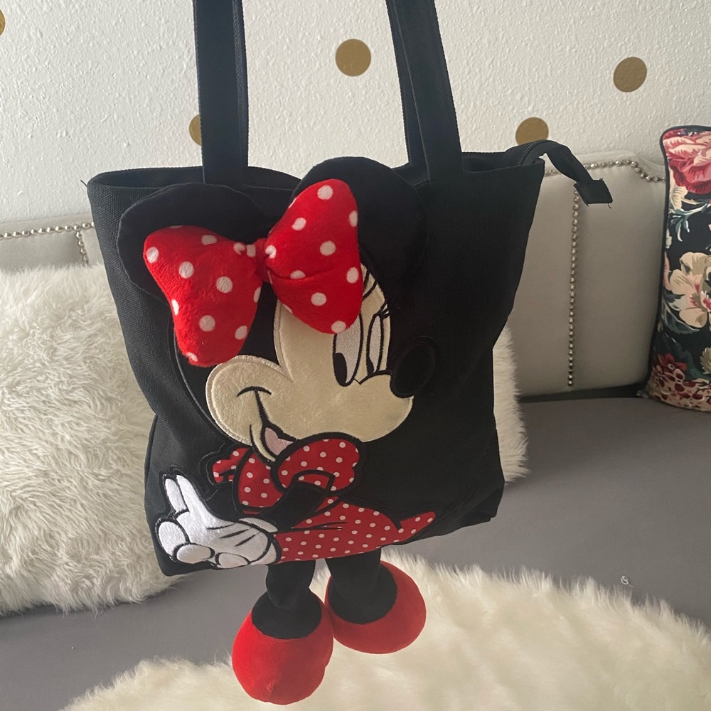 Disney Minnie Mouse Bag DisneyWorld DisneyLand Plushie - Picture 6 of 11